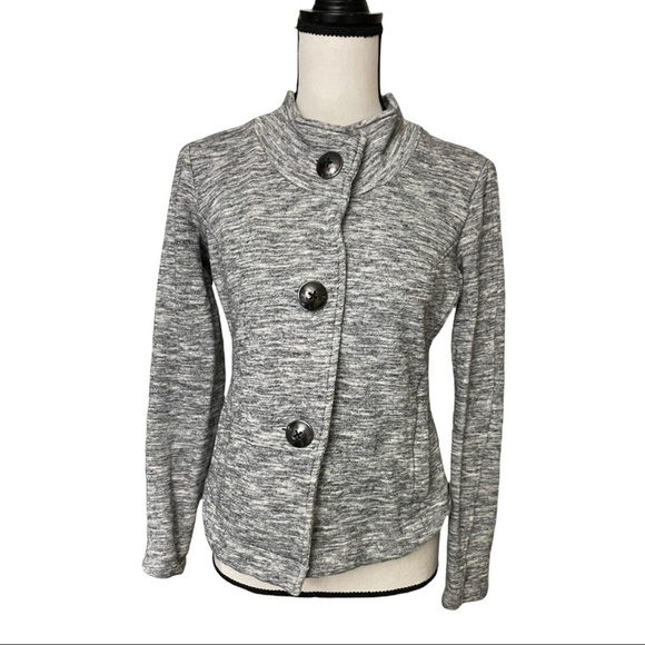 CAbi Jackets & Blazers - Cabi high neck womens hourglass jacket blazer grey tone size X-small.